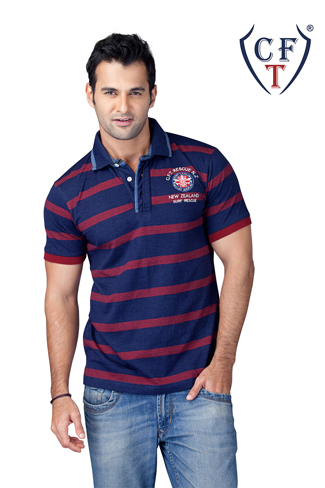 The Denim Striped Polo