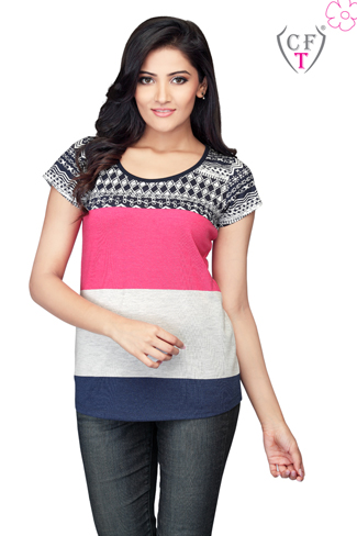 The Stripe & Aztec Print T-shirt