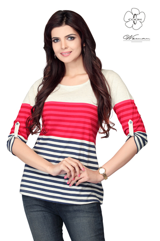 The O. White Striped T-shirt