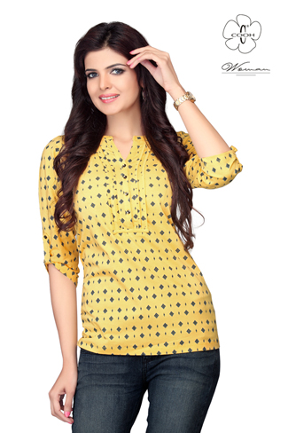 The Yellow Geometrical Print T-shirt